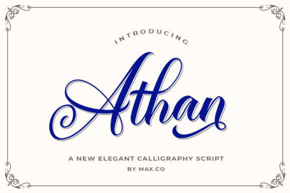 Athan Script: A Stylish Font for Digital Marketing