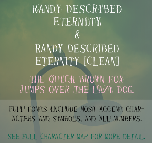 Randy Described Eternity: Handmade Font with Real Character