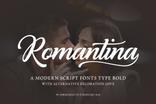 Romantina: A Script Font for Handmade Products and Craft Designs