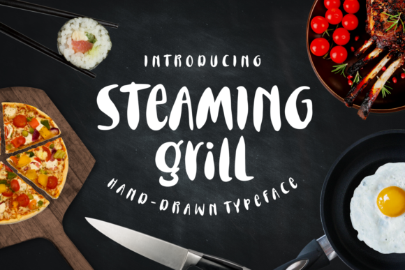 Steaming Grill Font for Creative Makers